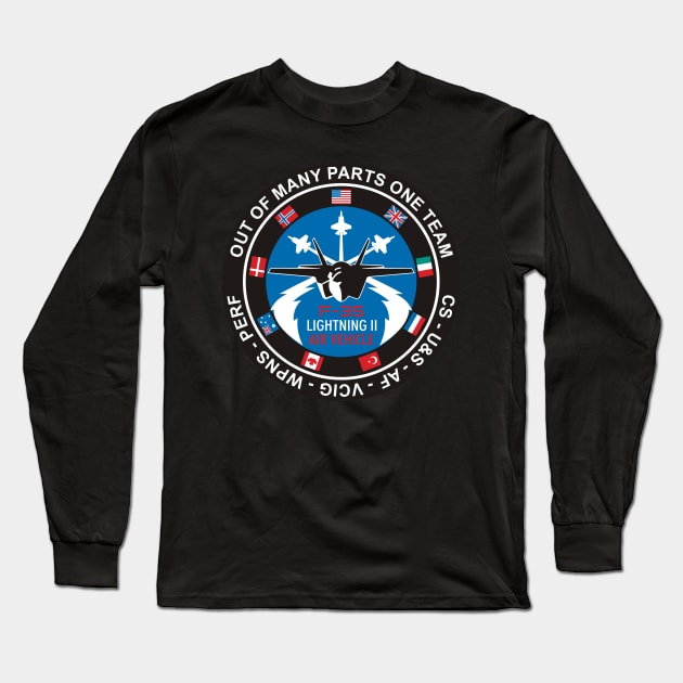 F35 Lightning II Long Sleeve T-Shirt by MBK